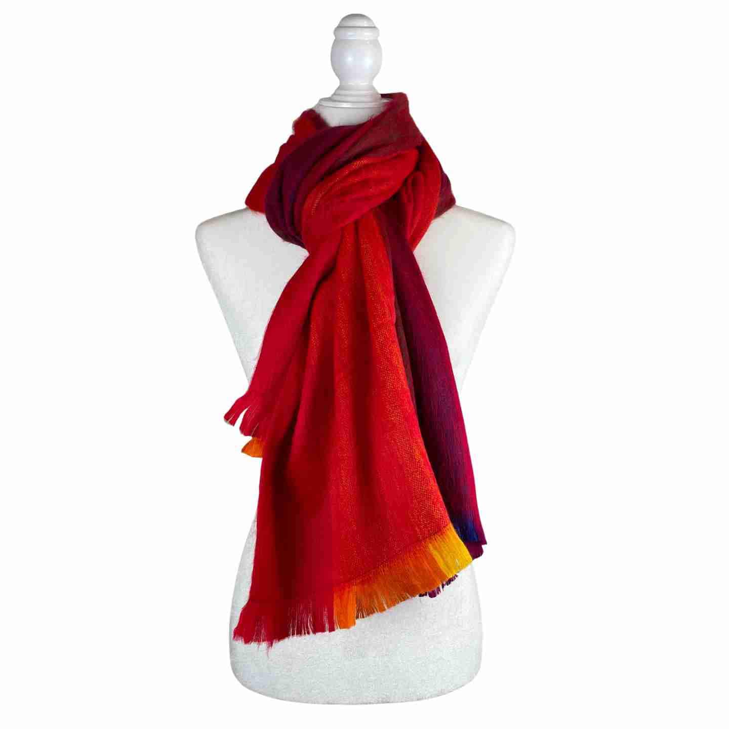 Soft and Warm Shoulder Shawl Wrap | Red Colorful