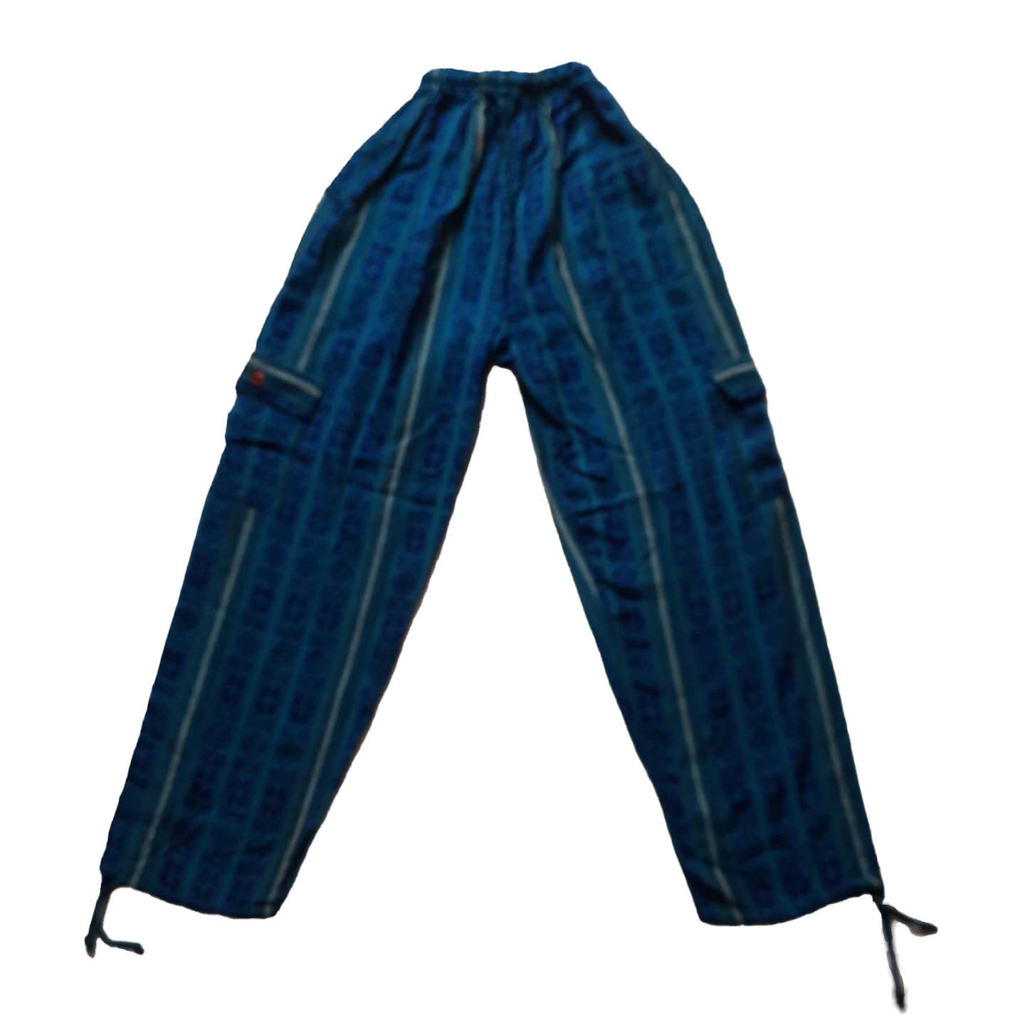 Cargo Pants Size L | Blue Teal Beige