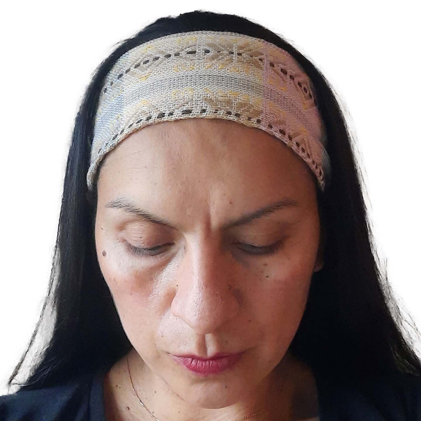 Narrow Headband for Women & Men | Beige Peach