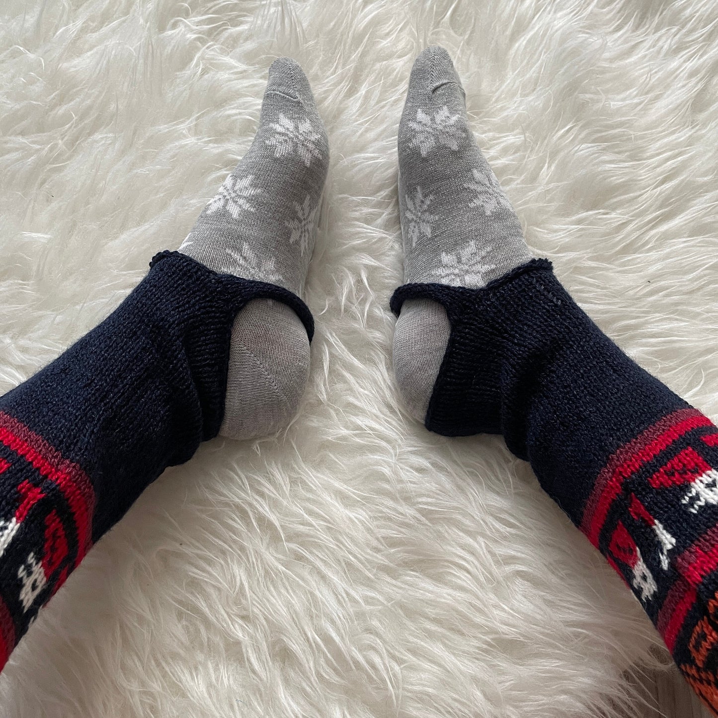 Warm Winter Footless Socks | Leg Warmers Size 6-8 US Adult Socks