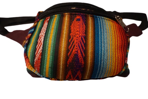 Trendy Festival Fanny Pack | Burgundy Multicolor