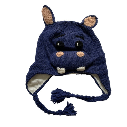 Hippo Beanie Hat for Kids and Adults