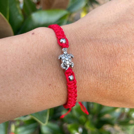Handwoven Adjustable Red String Friendship Bracelet