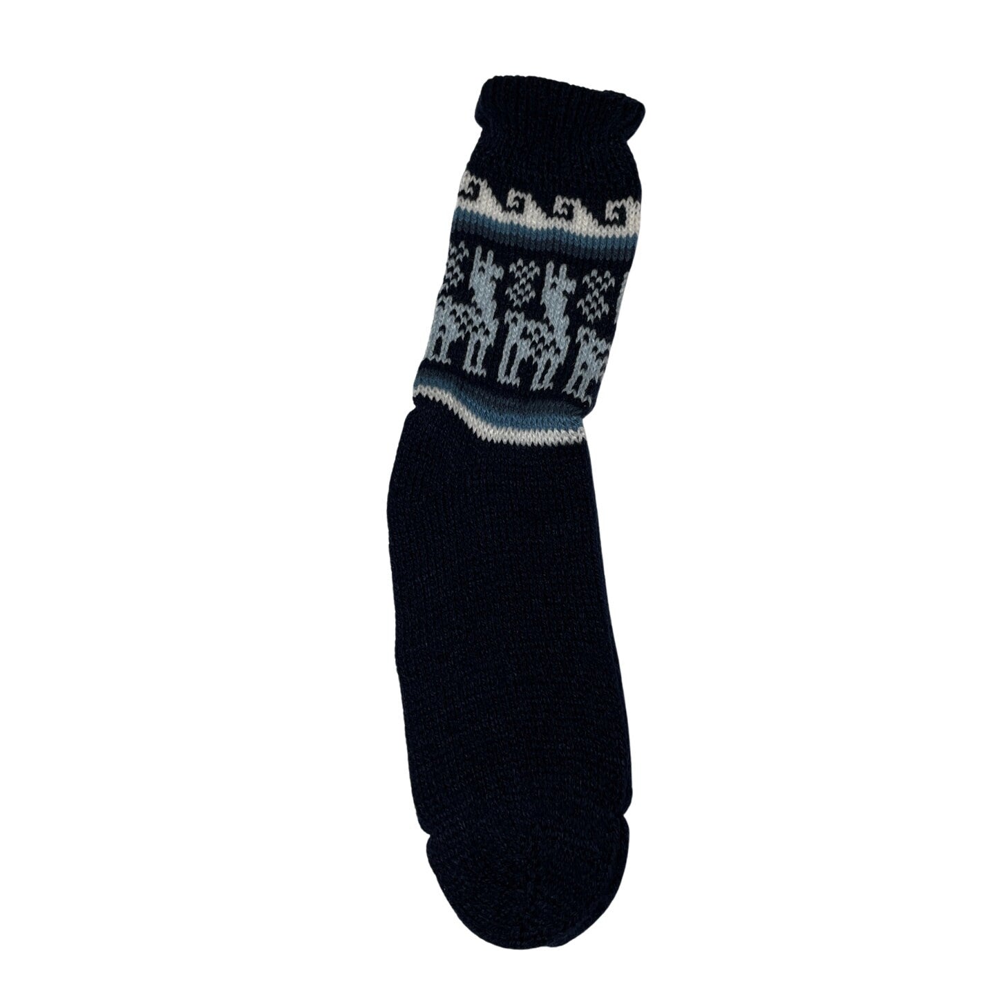 Winter Knitted Alpaca Mid Calf Socks | Size 9-10 US Adult Socks