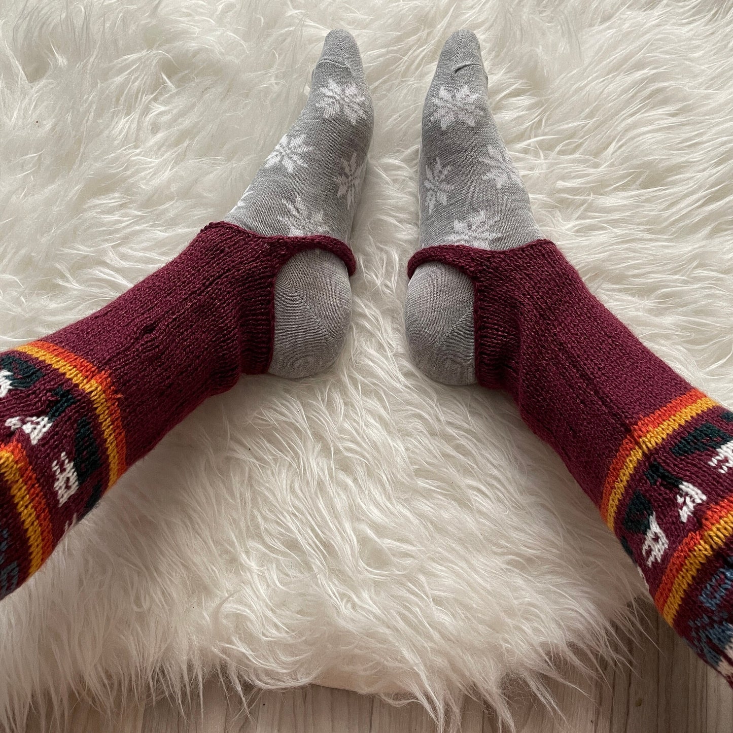 Warm Winter Footless Socks | Leg Warmers Size 6-8 US Adult Socks
