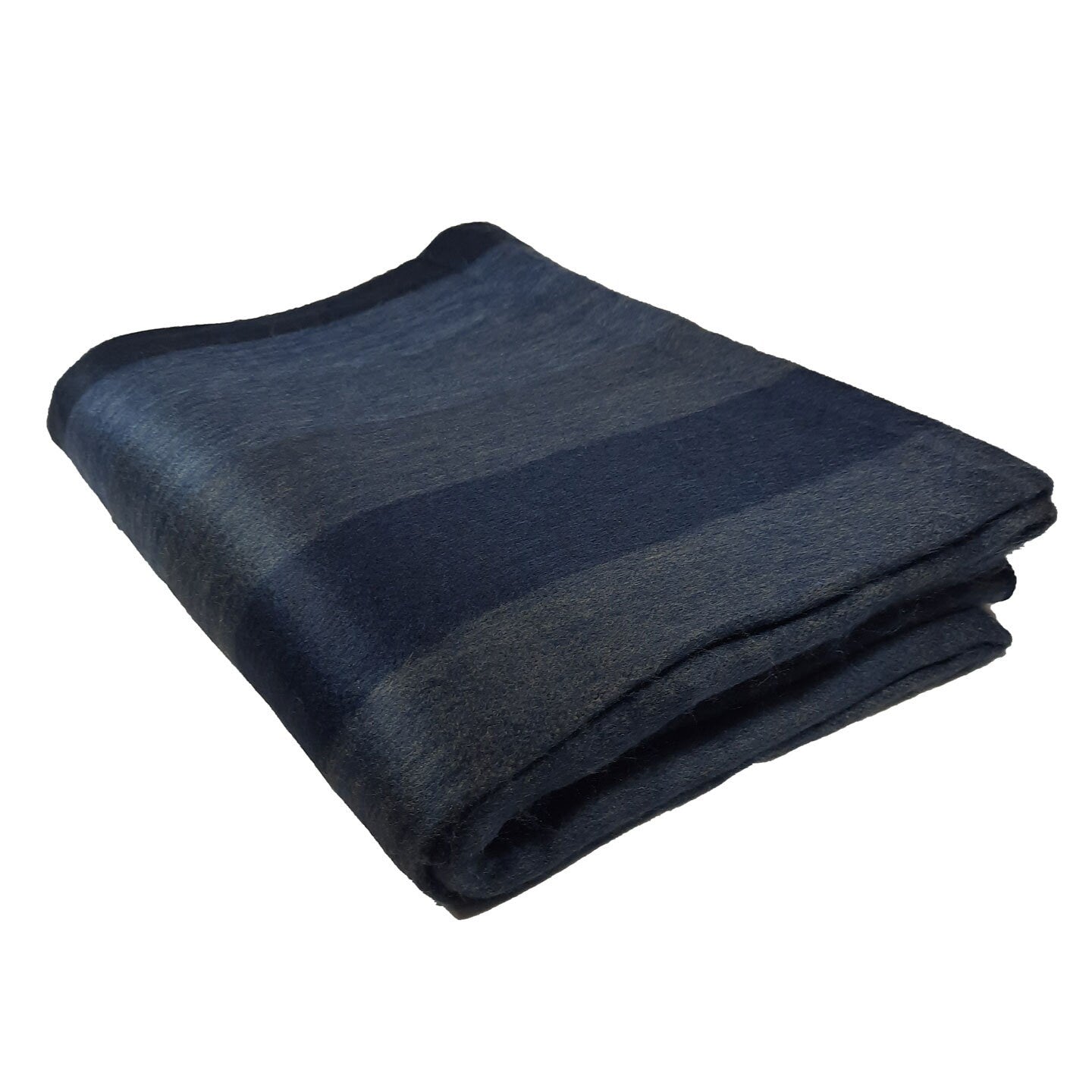 Queen Size Alpaca Wool Blanket | Blue