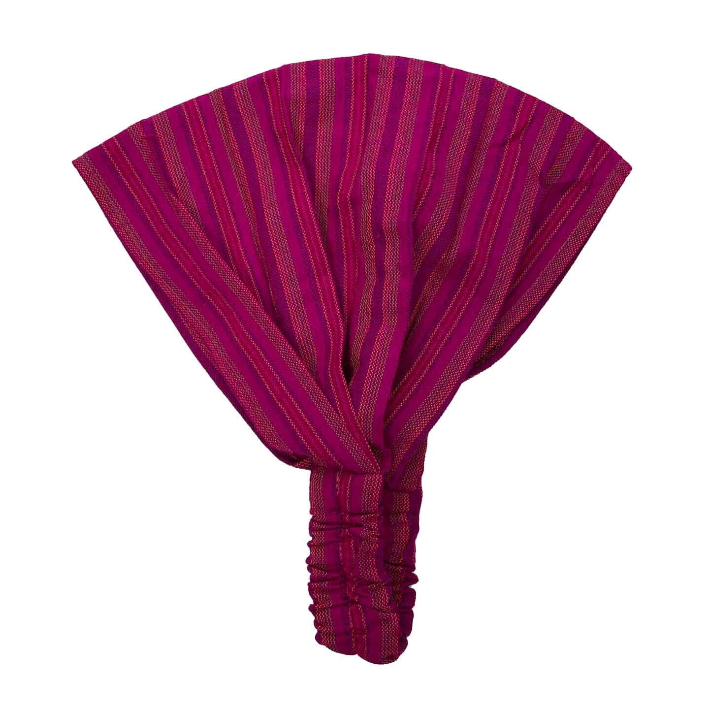 Wide Yoga Headband | Striped Pink