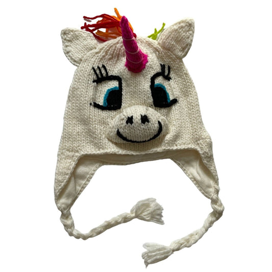 Unicorn Fleece Beanie Hats for Kids