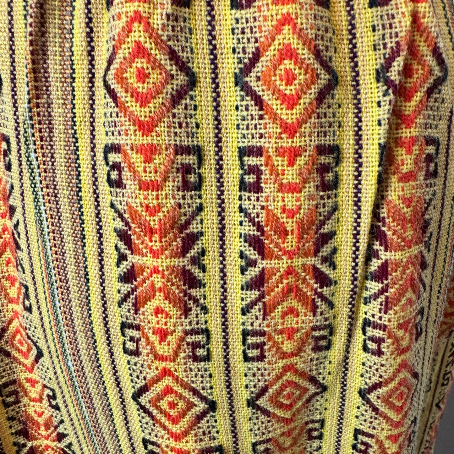 Hippie Pants Size XL Unisex Loungewear Pants with 2 Pockets Orange Yellow