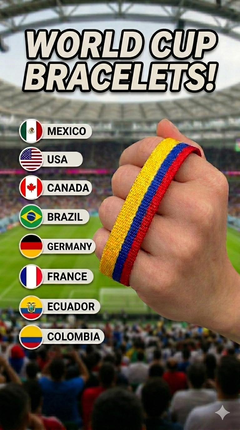 Soccer Fan Country Flag Bracelet