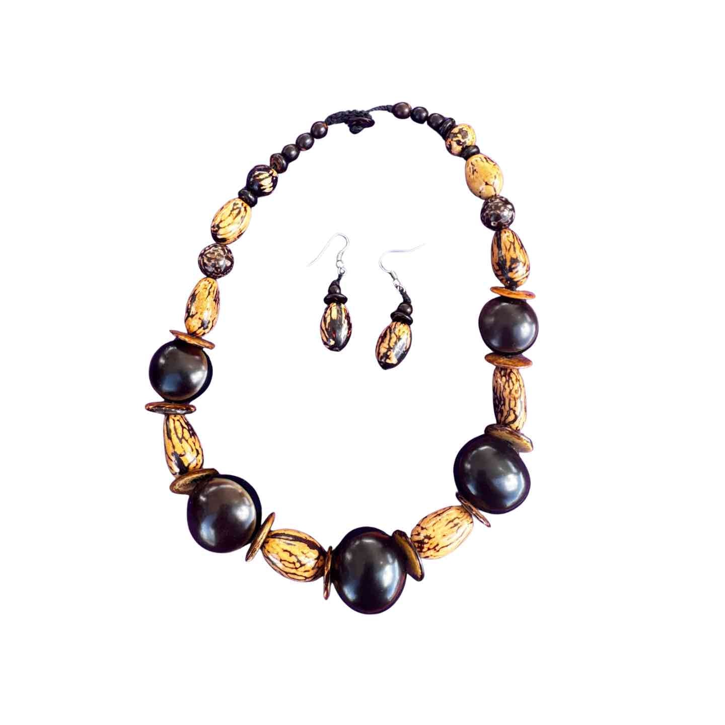 Handcrafted Tagua Nut & Acai Seed Jewelry Set