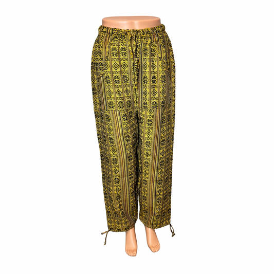 Hippie Pants Size L | Yellow Brown