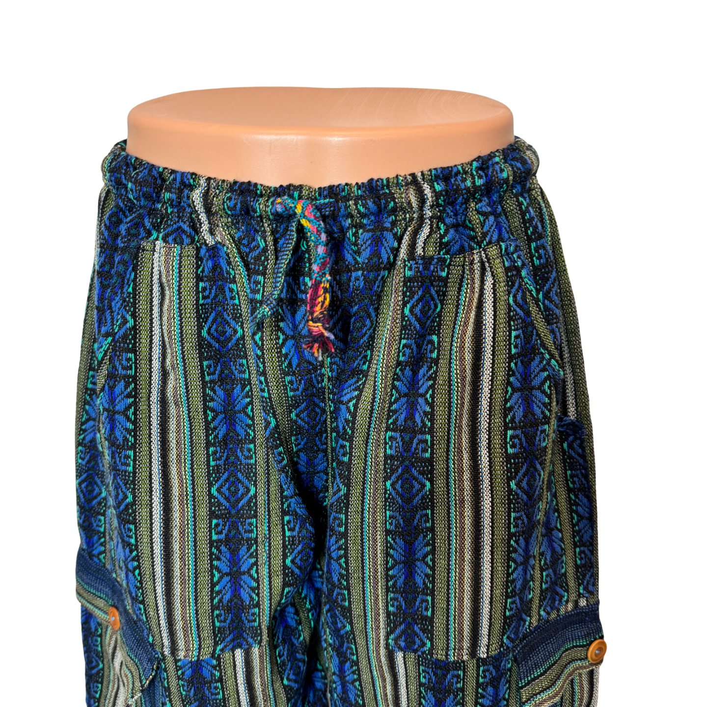 Shorts Size L | Hippie Shorts | Blue Turquoise | Unisex High waisted shorts | Comfy clothes | Lounge wear