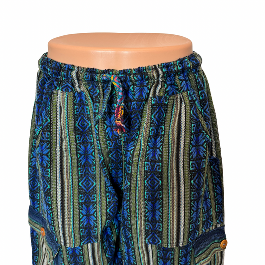 Shorts Size L | Hippie Shorts | Blue Turquoise | Unisex High waisted shorts | Comfy clothes | Lounge wear