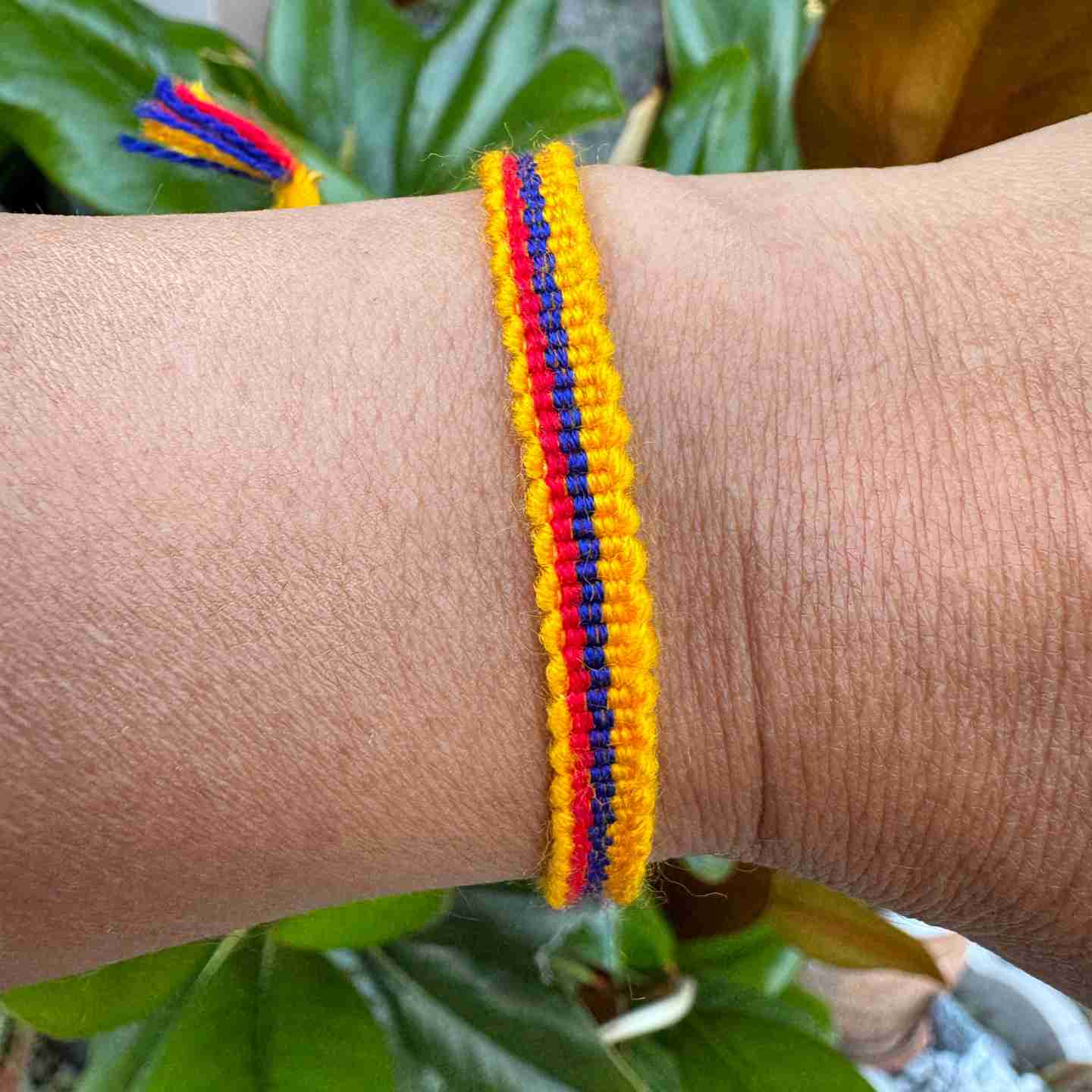 Soccer Fan Country Flag Bracelet, Woven Team Spirit Jewelry
