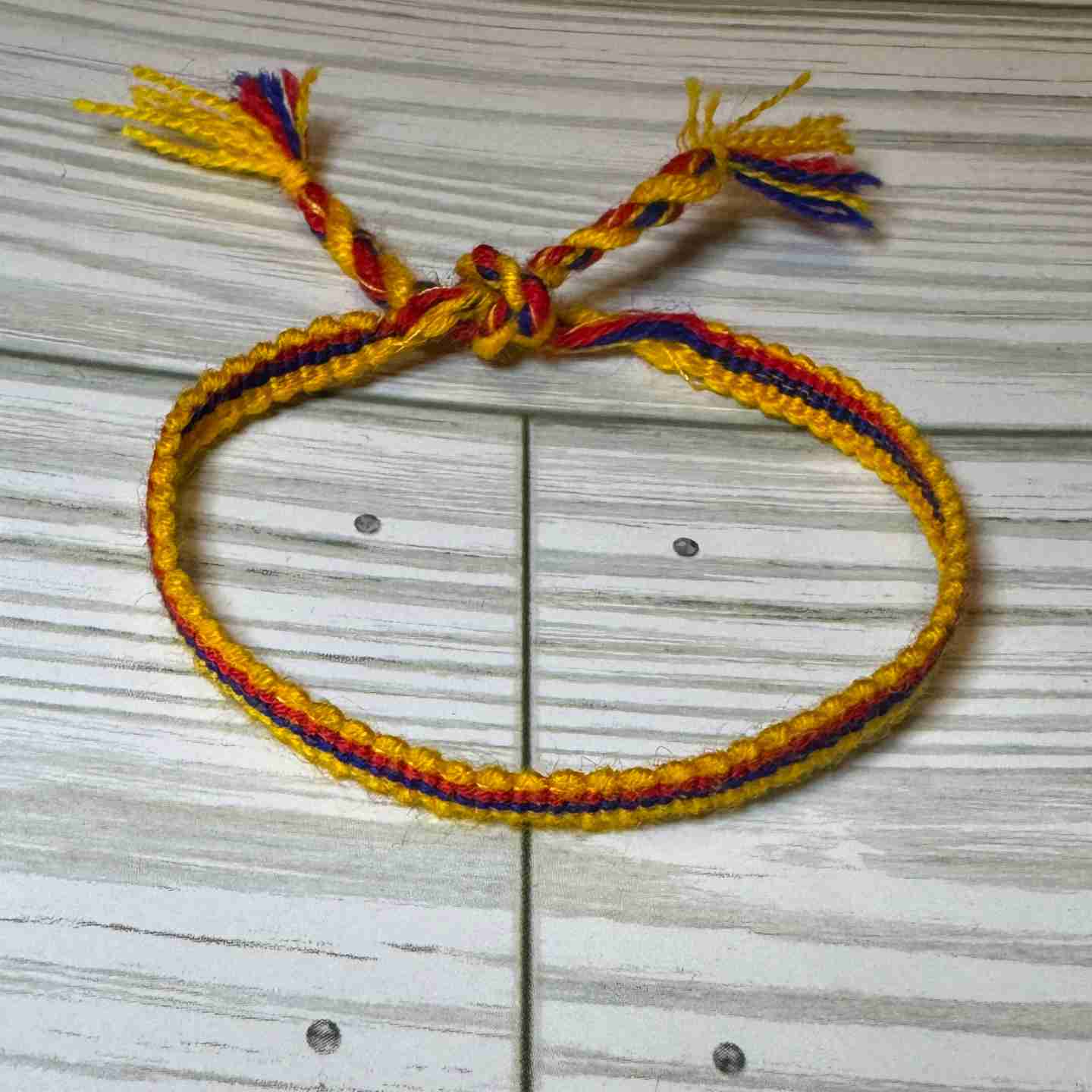 Colombian Flag Adjustable Friendship Bracelet for Men or Women