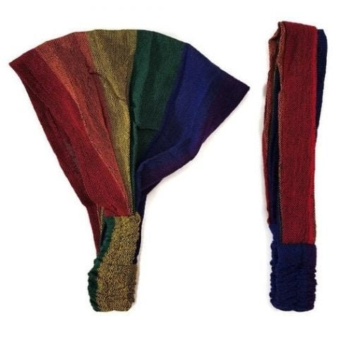 Wide Rainbow Boho Headband | Multicolored Hippie Headband