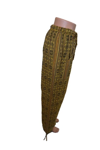 Hippie Pants Size L | Yellow Brown