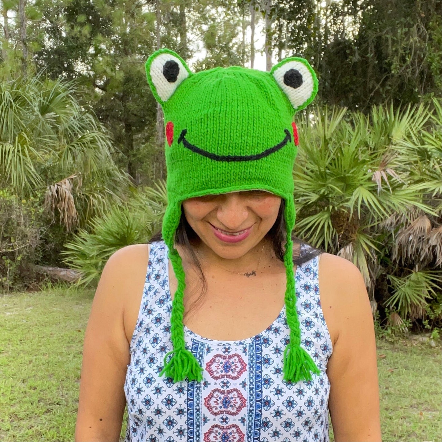 Frog Beanie Hat for Kids and Adults