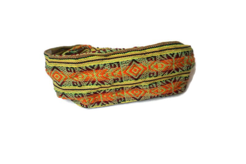 Wide Headband | Orange Light Green