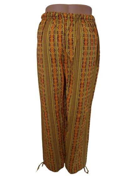 Pants Size XL | HippiePants | Loungewear Womens Pants | Comfy Clothes | Mens Pants with 2 Pockets | Orange Yellow | Father's Day Gift