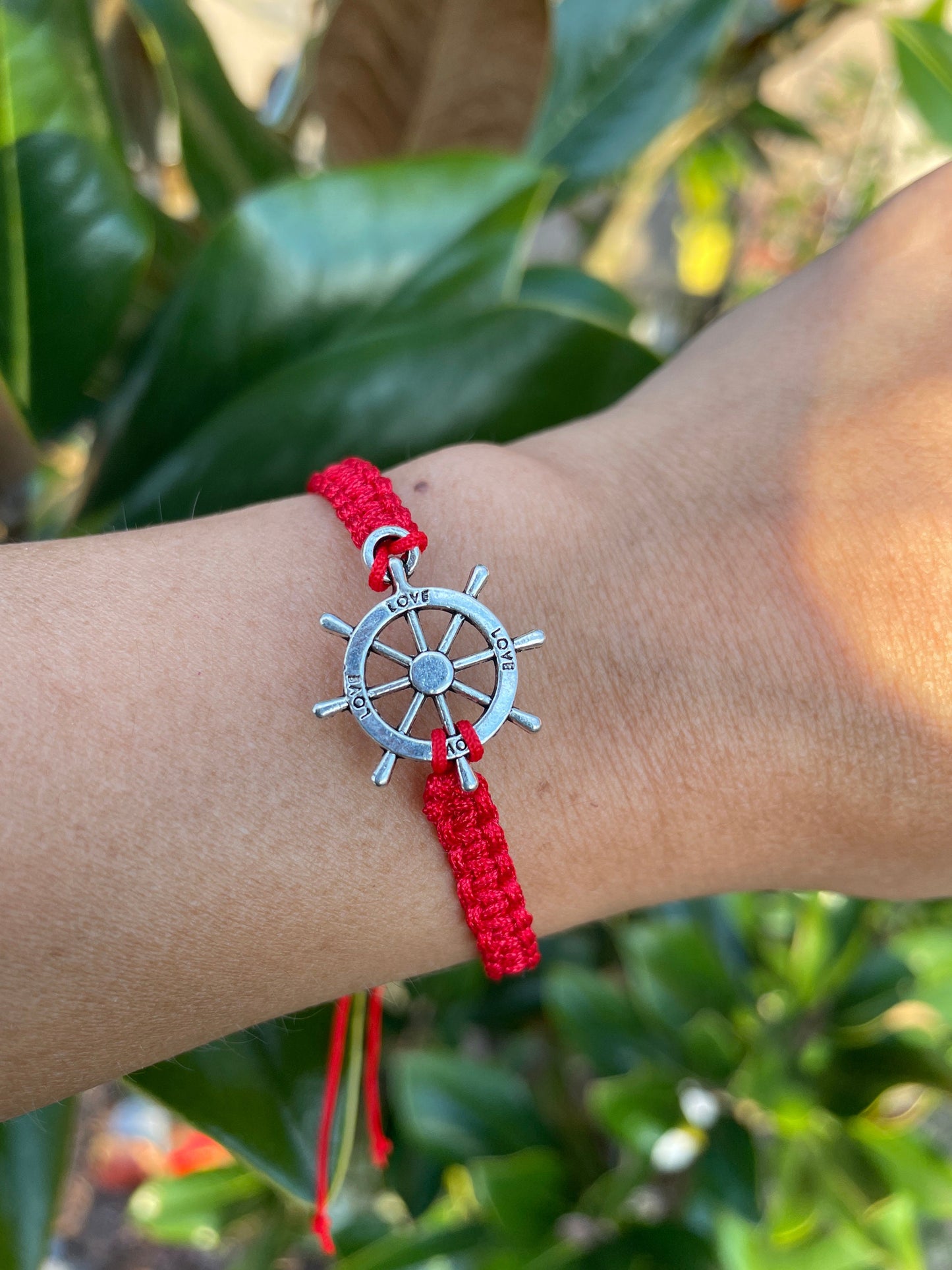 Handwoven Adjustable Red String Friendship Bracelet