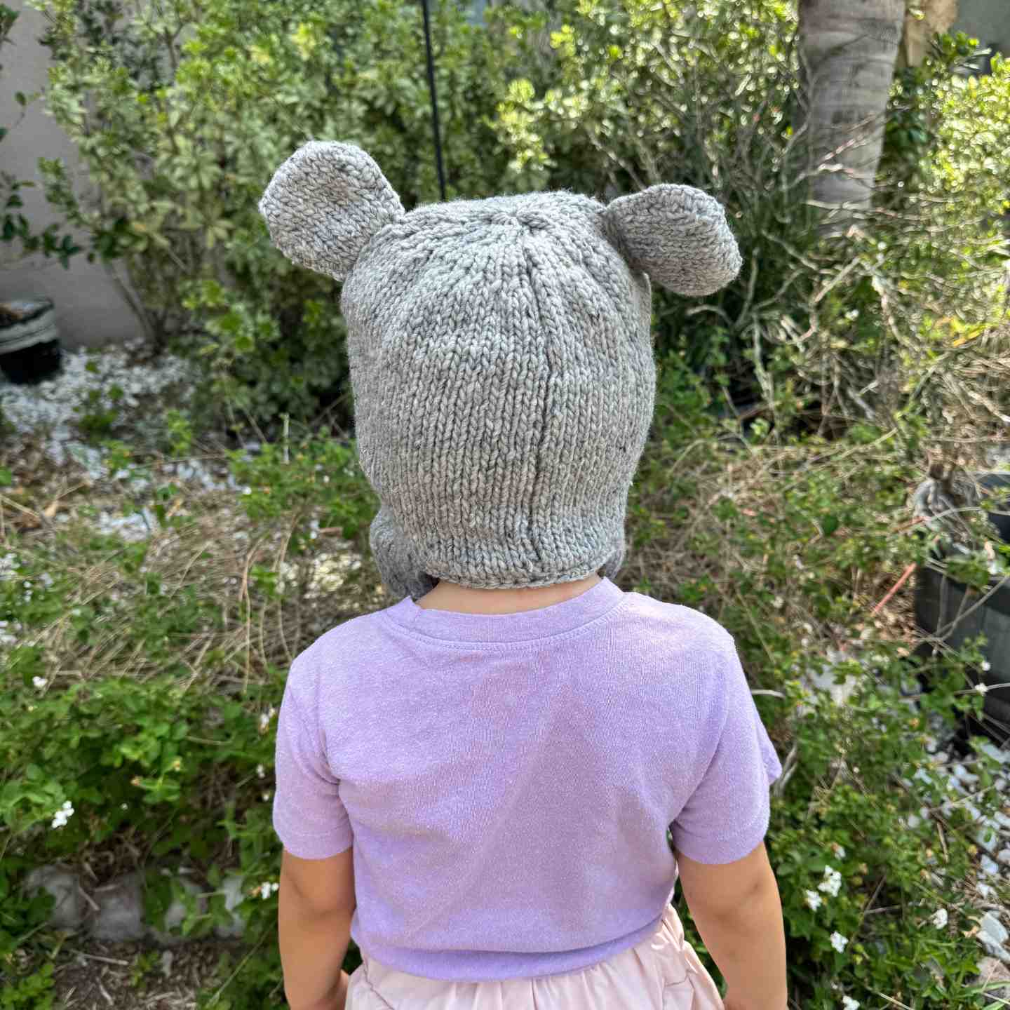 Cat and Mouse Beanie Hats 100% Wool Hand-Knitted Fleece Lined Stretchy Kids Adults