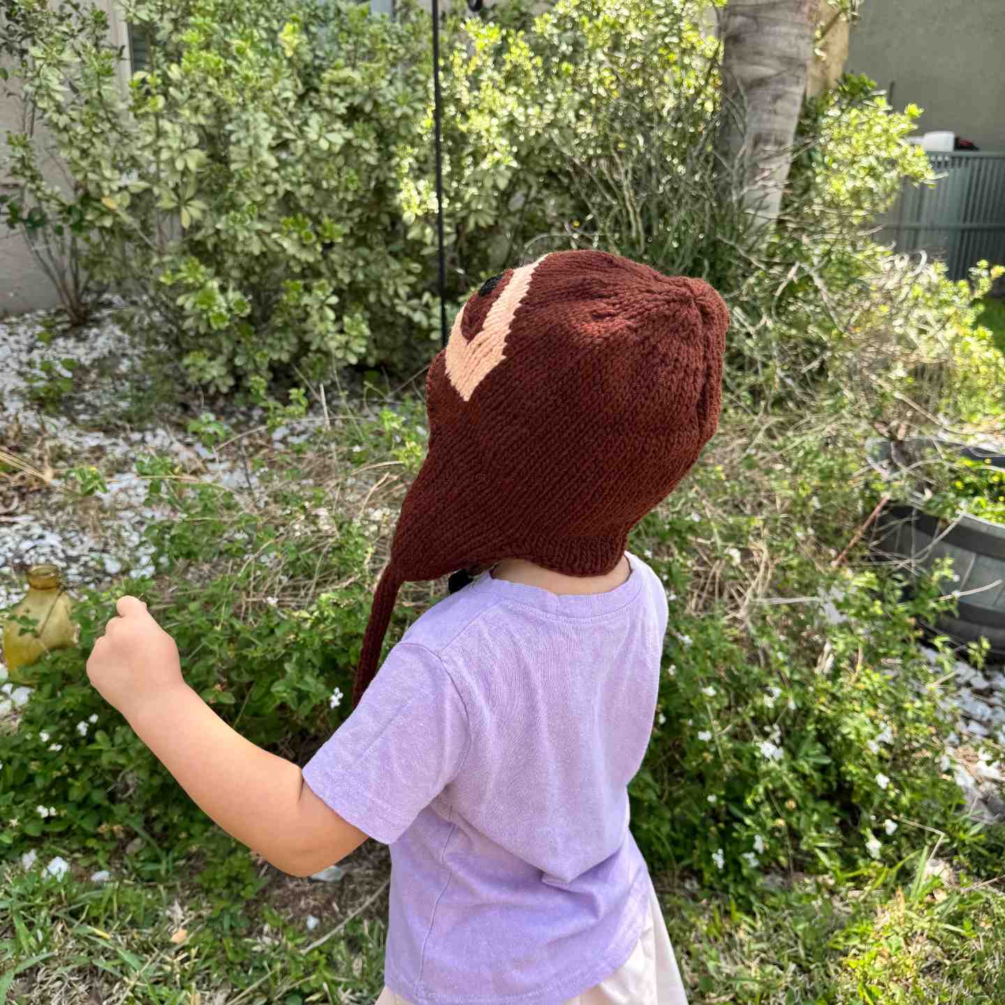 Sloth Beanie Hat Stretchy 100% Wool Hand-Knitted with Soft Fleece Lining Kids Adults Unisex