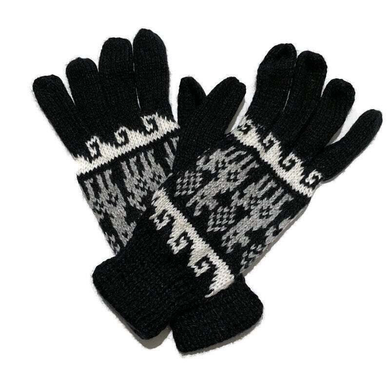 Soft & Warm Alpaca Knit Gloves for Winter Gloves | Hand Warmer | Wool Gloves Size SM Natural Colors