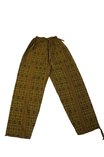 Hippie Pants Size L | Yellow Brown