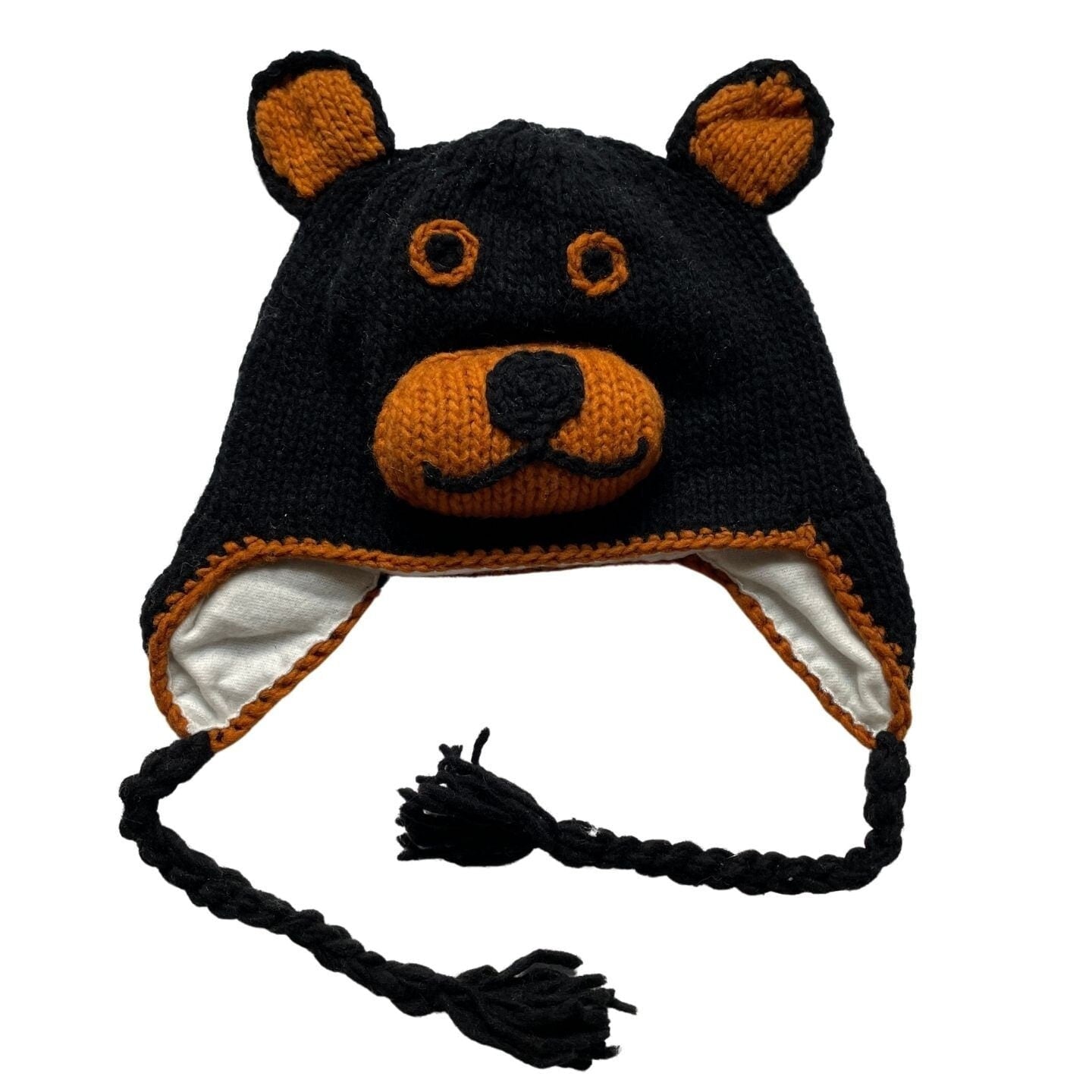Black Bear Beanie Hat for Kids and Adults