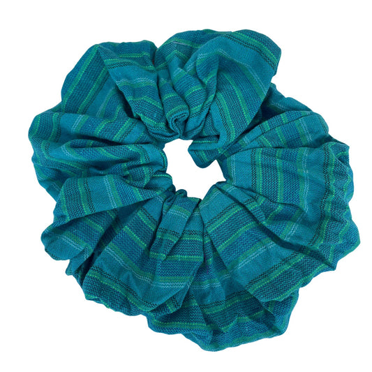 XXL Scrunchie Hair Tie, Oversized Aesthetic Hair Accessory, Stocking Bohemian Gift, Turquoise