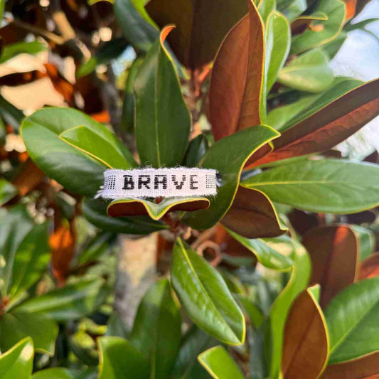 BRAVE Affirmation Bracelet – Handmade Symbol of Courage | Say It, Wear It, Believe It Collection