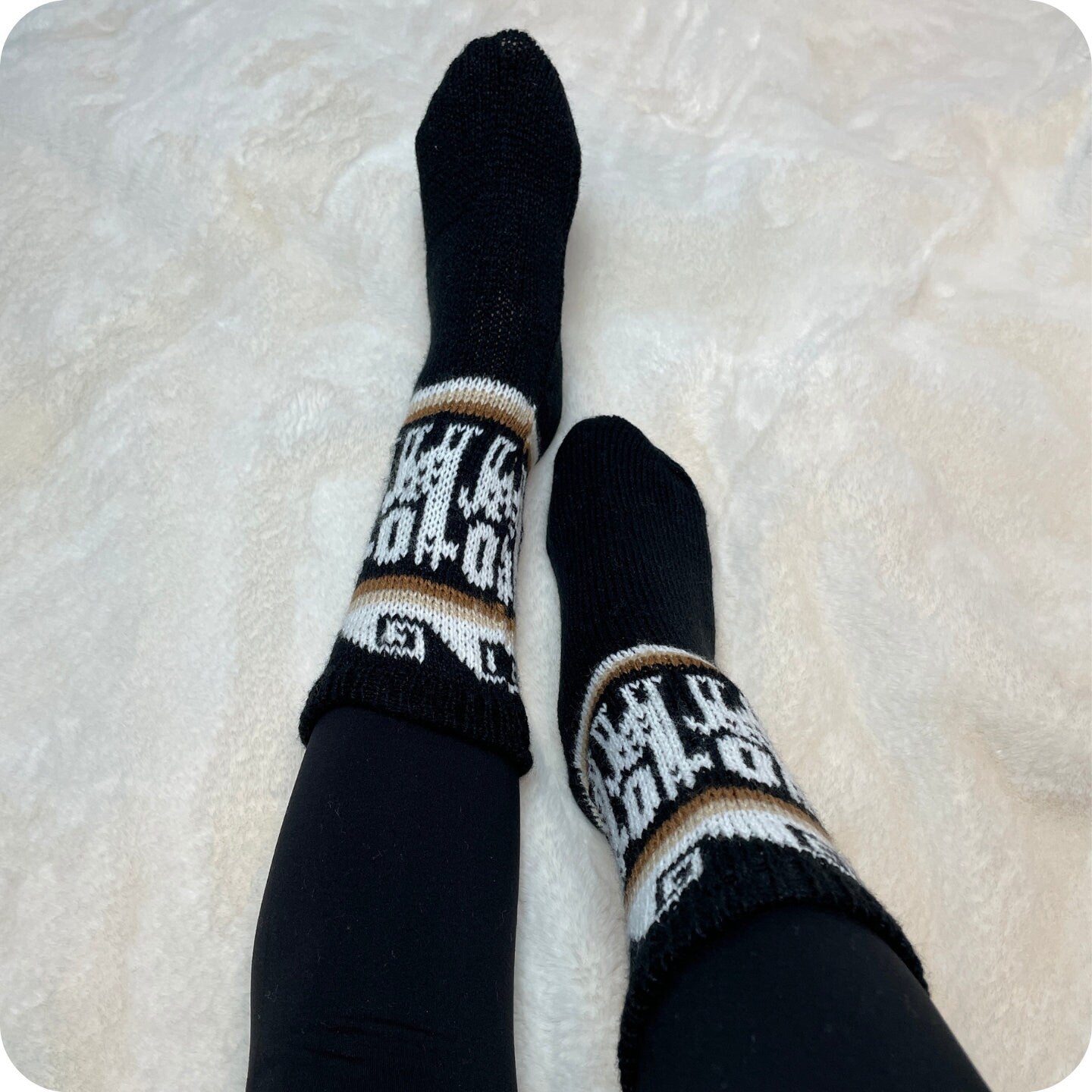 Warm Soft Winter Neutral Colors Mid Calf Socks | Size 6-8 US Adult Socks