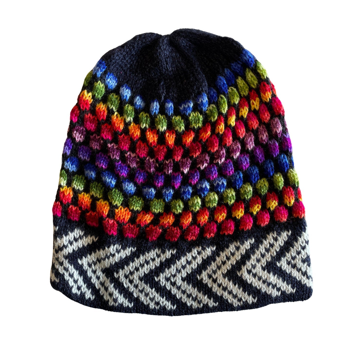Knitted Alpaca Beanie Hat | Navy