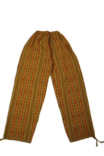 Pants Size XL | HippiePants | Loungewear Womens Pants | Comfy Clothes | Mens Pants with 2 Pockets | Orange Yellow | Father's Day Gift