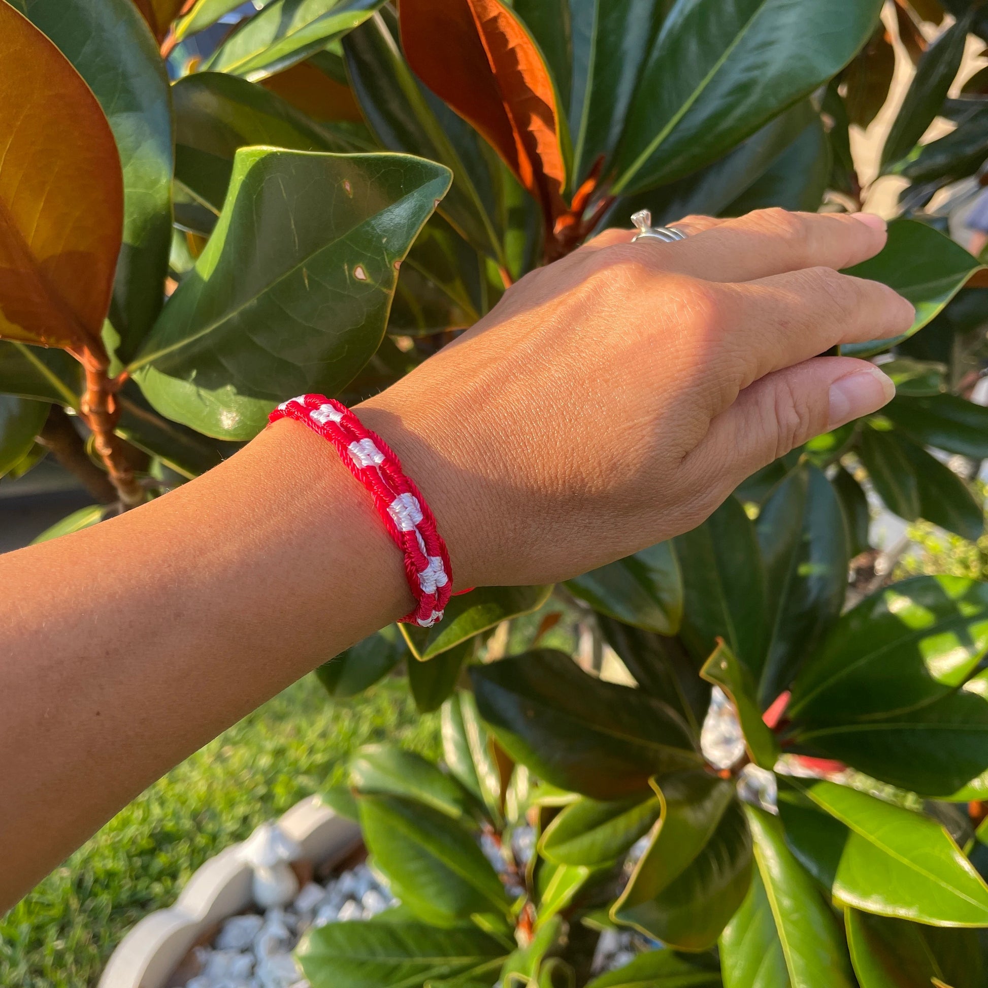 Soccer Fan Country Flag Bracelet, Woven Team Spirit Jewelry