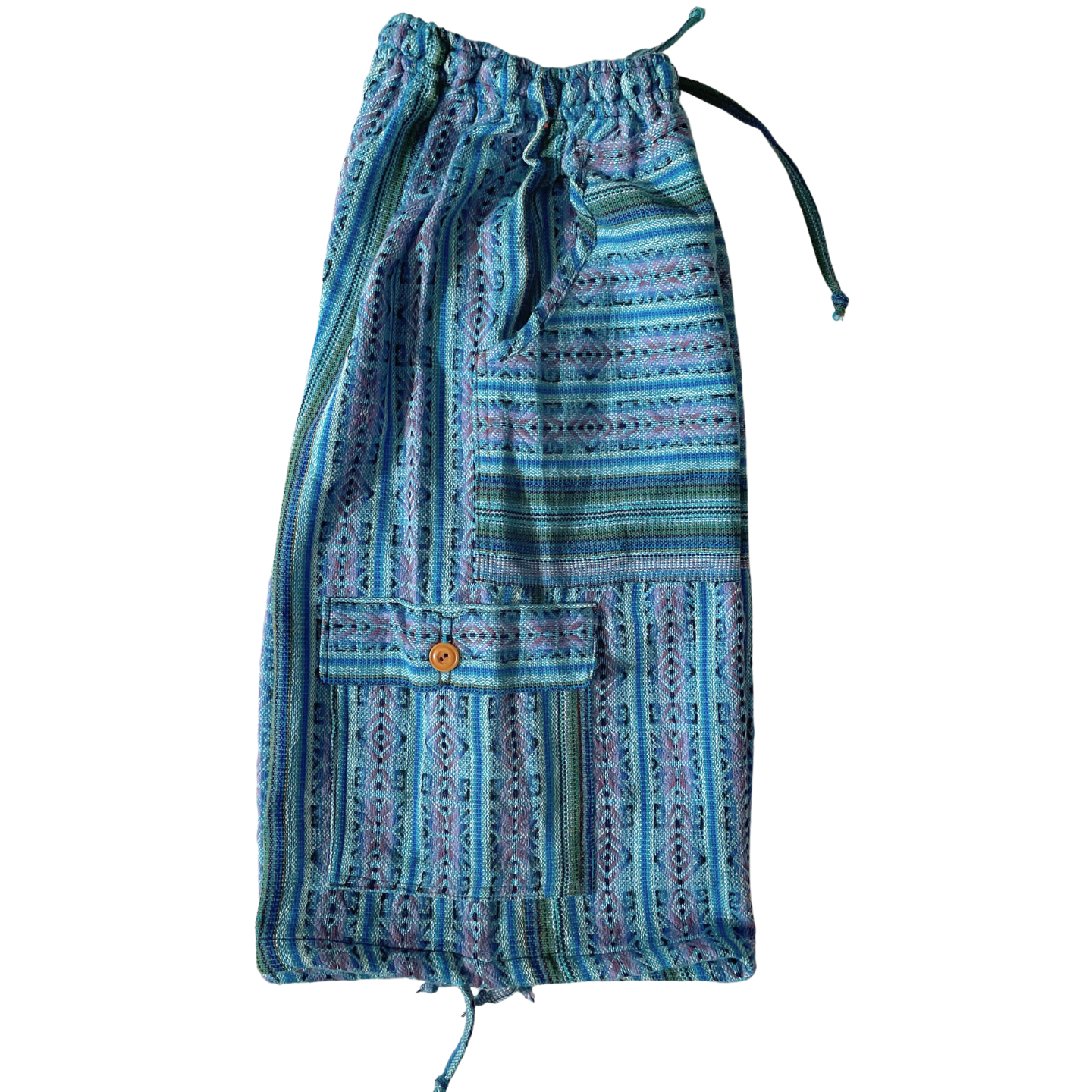 Turquoise Purple Cargo Shorts Size M