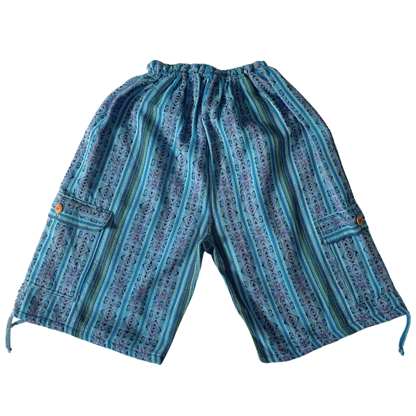 Turquoise Purple Cargo Shorts Size M