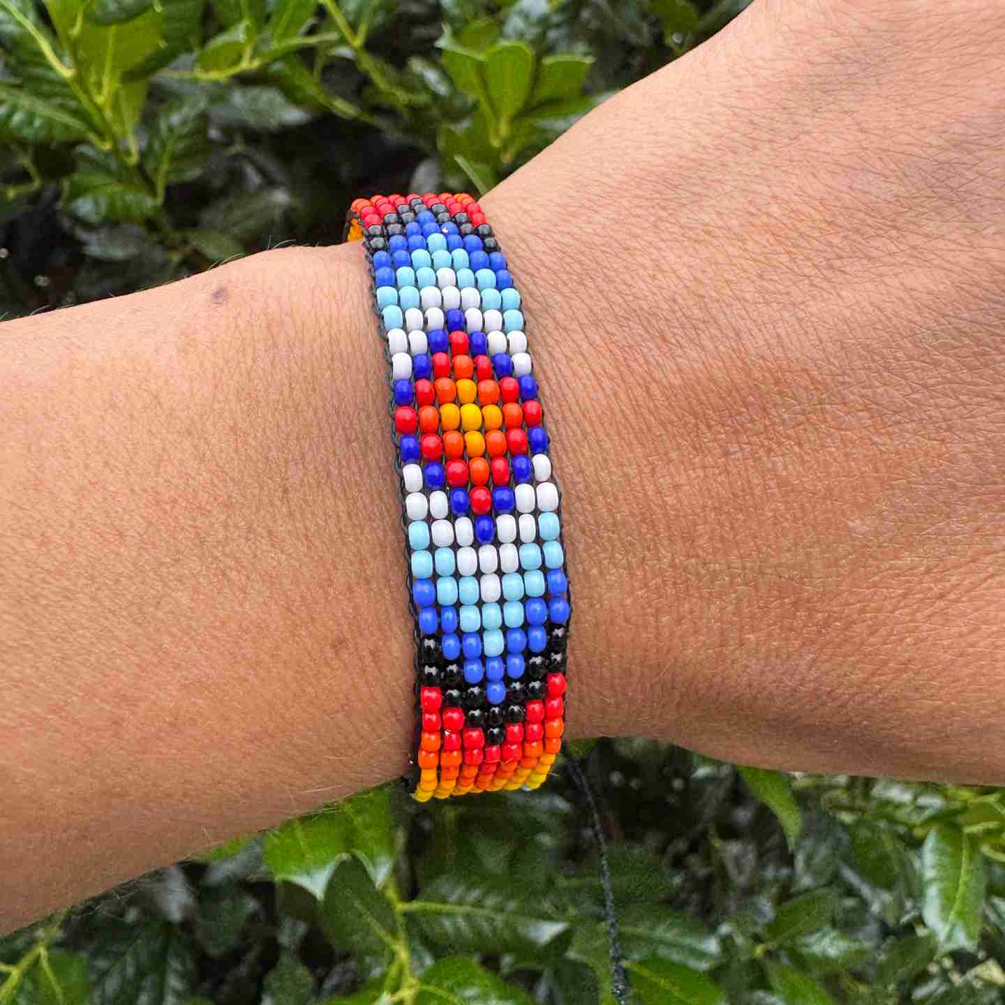 Ecuadorian Artisan Beaded Bracelet | Colorful Geometric Designs