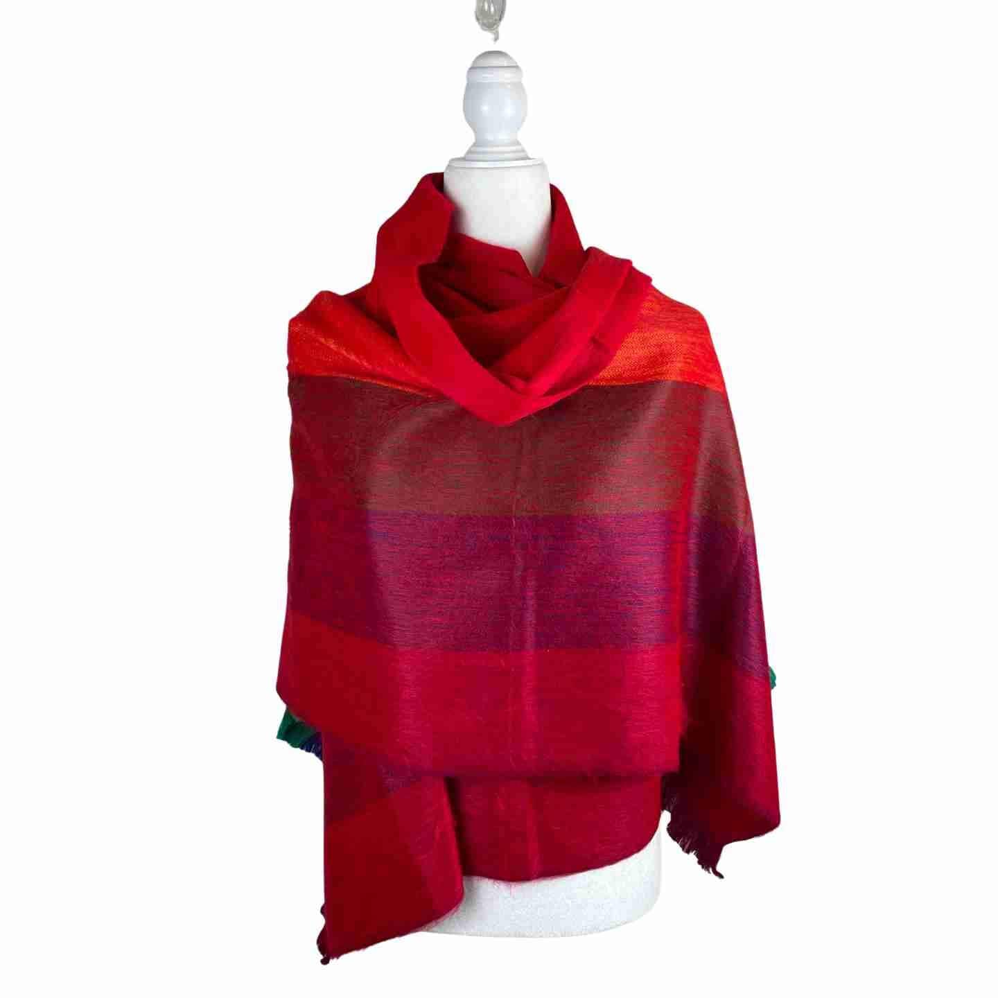 Soft and Warm Shoulder Shawl Wrap | Red Colorful