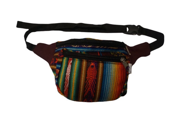 Trendy Festival Fanny Pack | Burgundy Multicolor