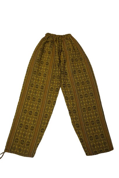 Hippie Pants Size L | Yellow Brown