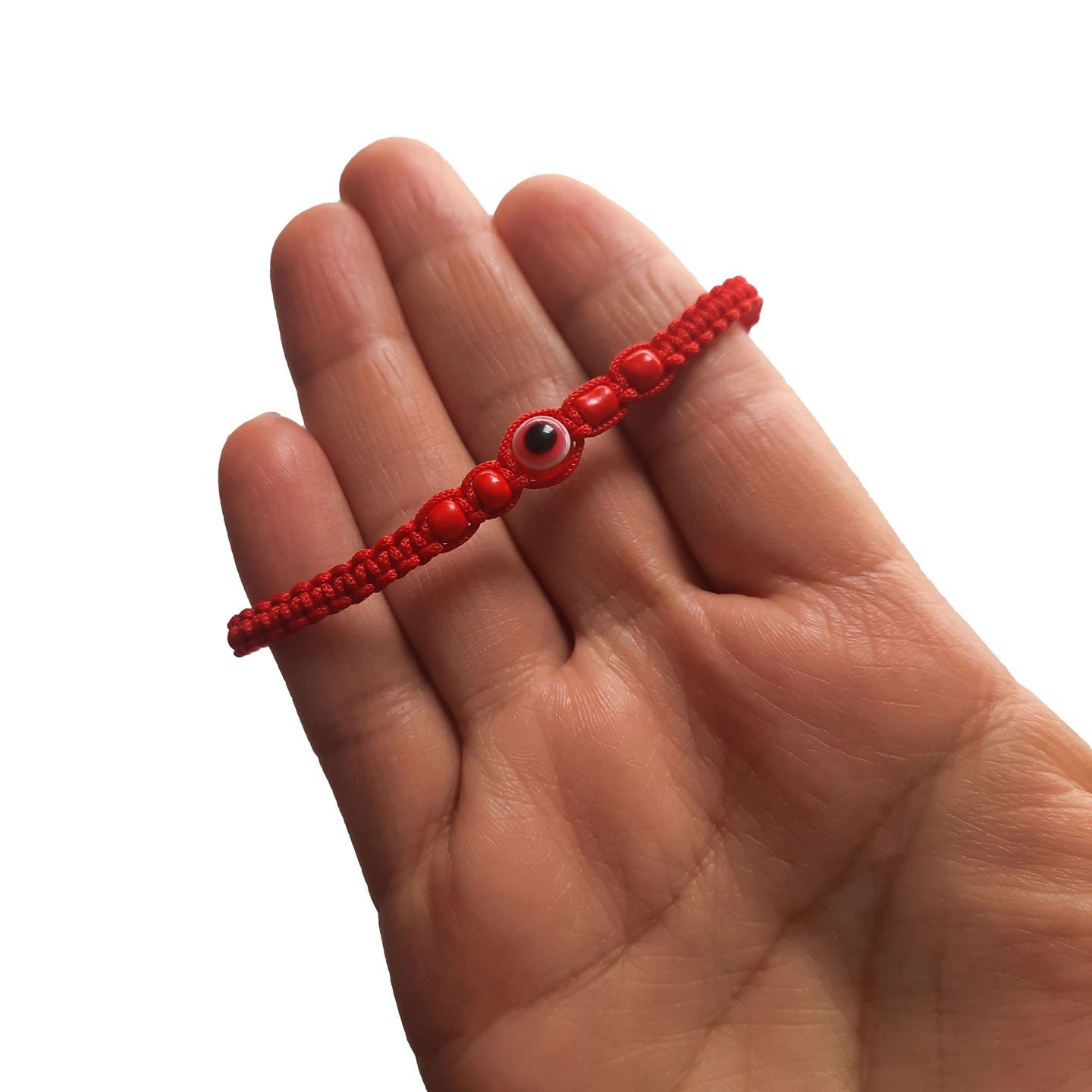 Adjustable Evil Eye Friendship Bracelet | Black & Red