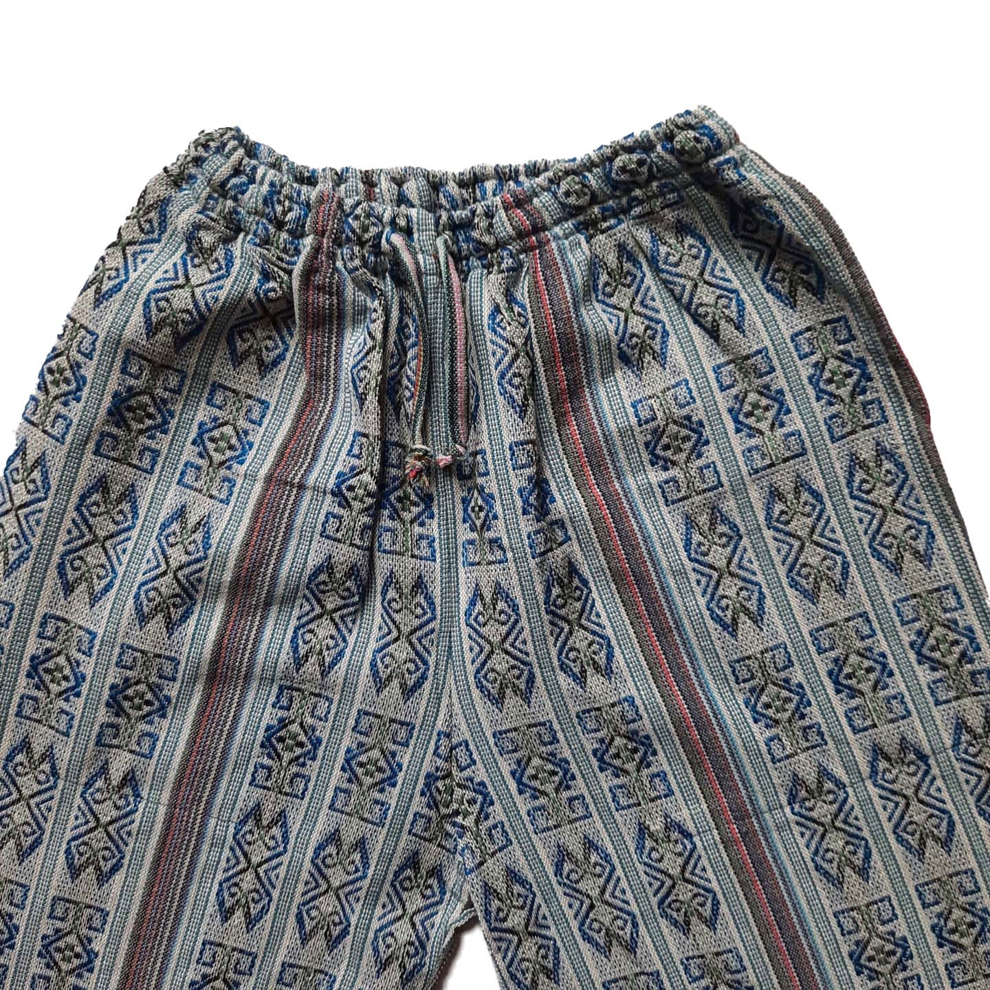 Pants Size L | Hippie Pants | Loungewear Womens Pants | Comfy Clothes | Mens Pants with Hidden Pockets | Blue White | Father's Day Gift