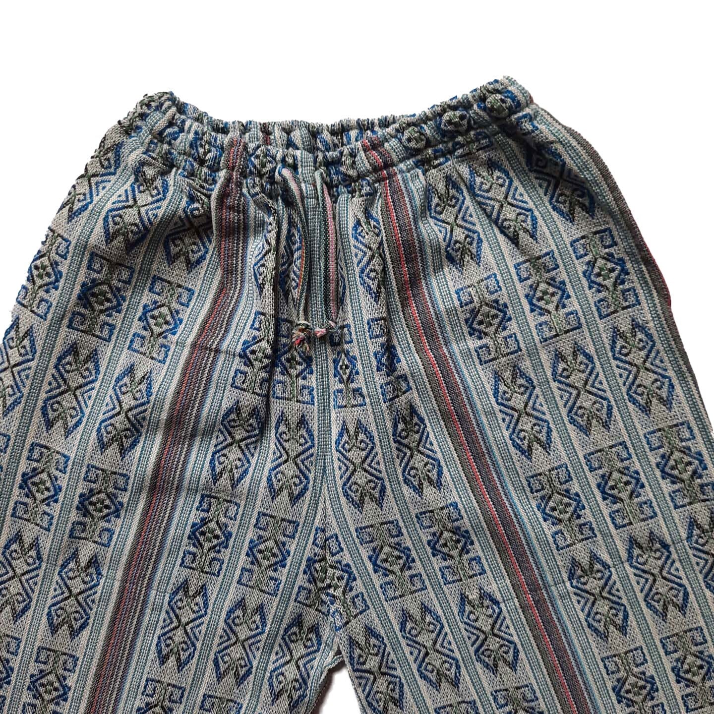 Pants Size M | Hippie Pants | Loungewear Womens Pants | Comfy Clothes | Mens Pants with Hidden Pockets | Blue White | Father's Day Gift