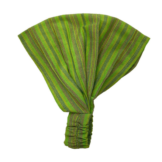 Wide Yoga Headband | Striped Green