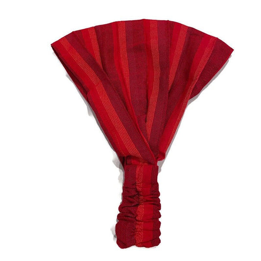 Wide Yoga Headband | Striped Red