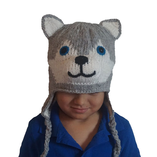 Husky Fleece Beanie Hat for Kids and Adults