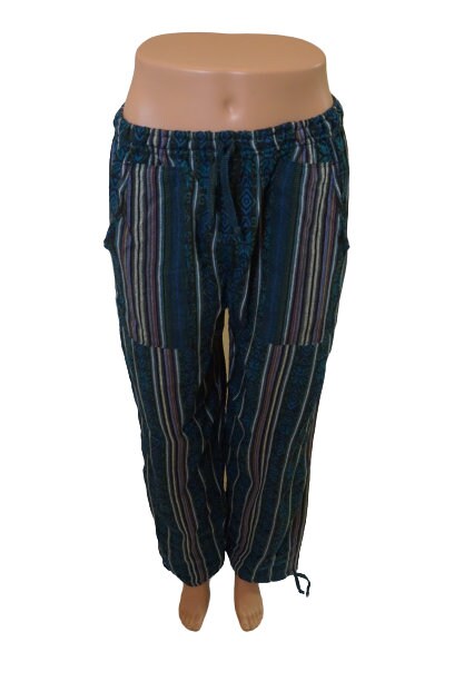 Pants Size M | Loungewear Womens Pants | Comfy Clothes | Mens Pants with 2 Pockets | Blue Black | Father's Day Gift